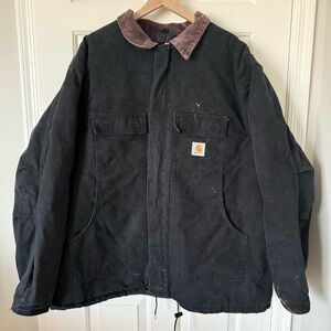 Vintage Carhartt Arctic Traditional Quilted Jacket Chore Black 2XL? Workwear
